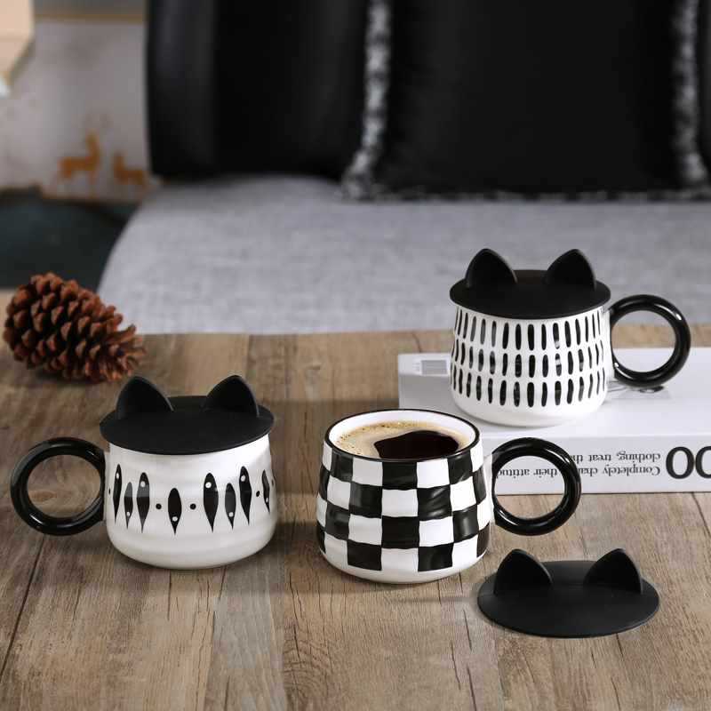 Chess Checkered Ceramic Mug - Retro Style, for Coffee