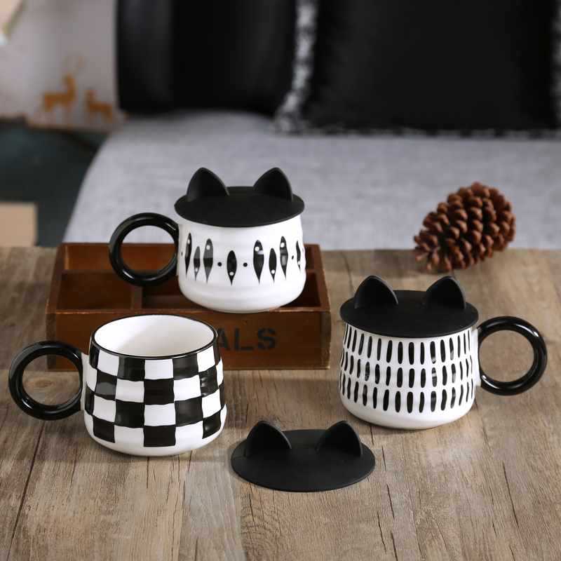 Chess Checkered Ceramic Mug - Retro Style, for Coffee