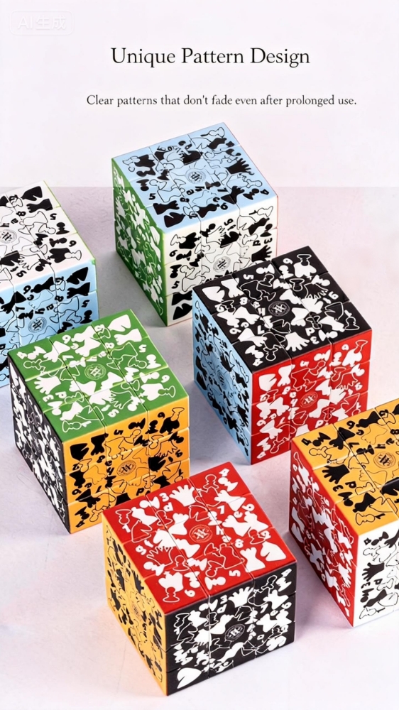 3x3 Magic Cube for Kids - Chess Design, Educational Puzzle Toy, Creative & Stylish Look