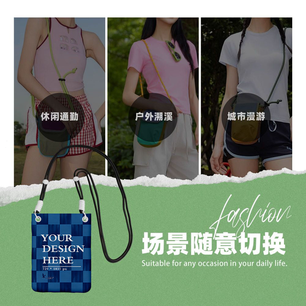 Carry a mobile phone bag diagonally