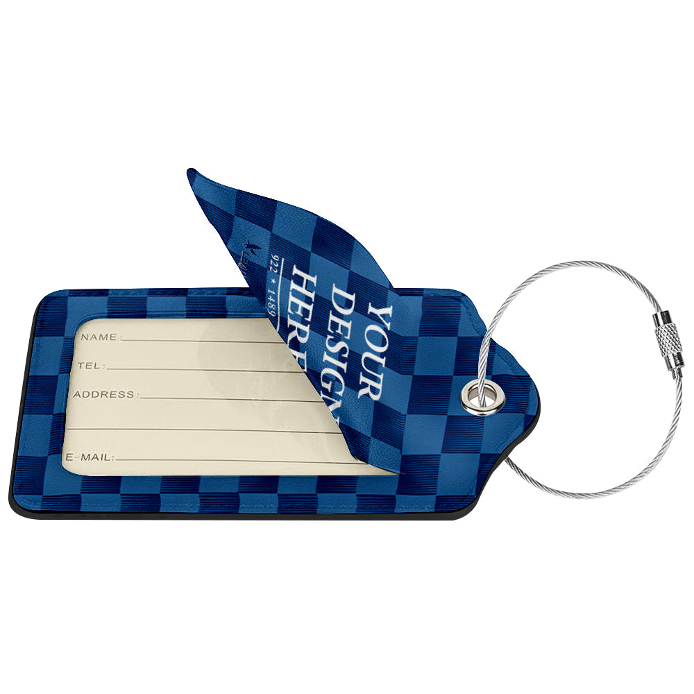 Leather luggage tag
