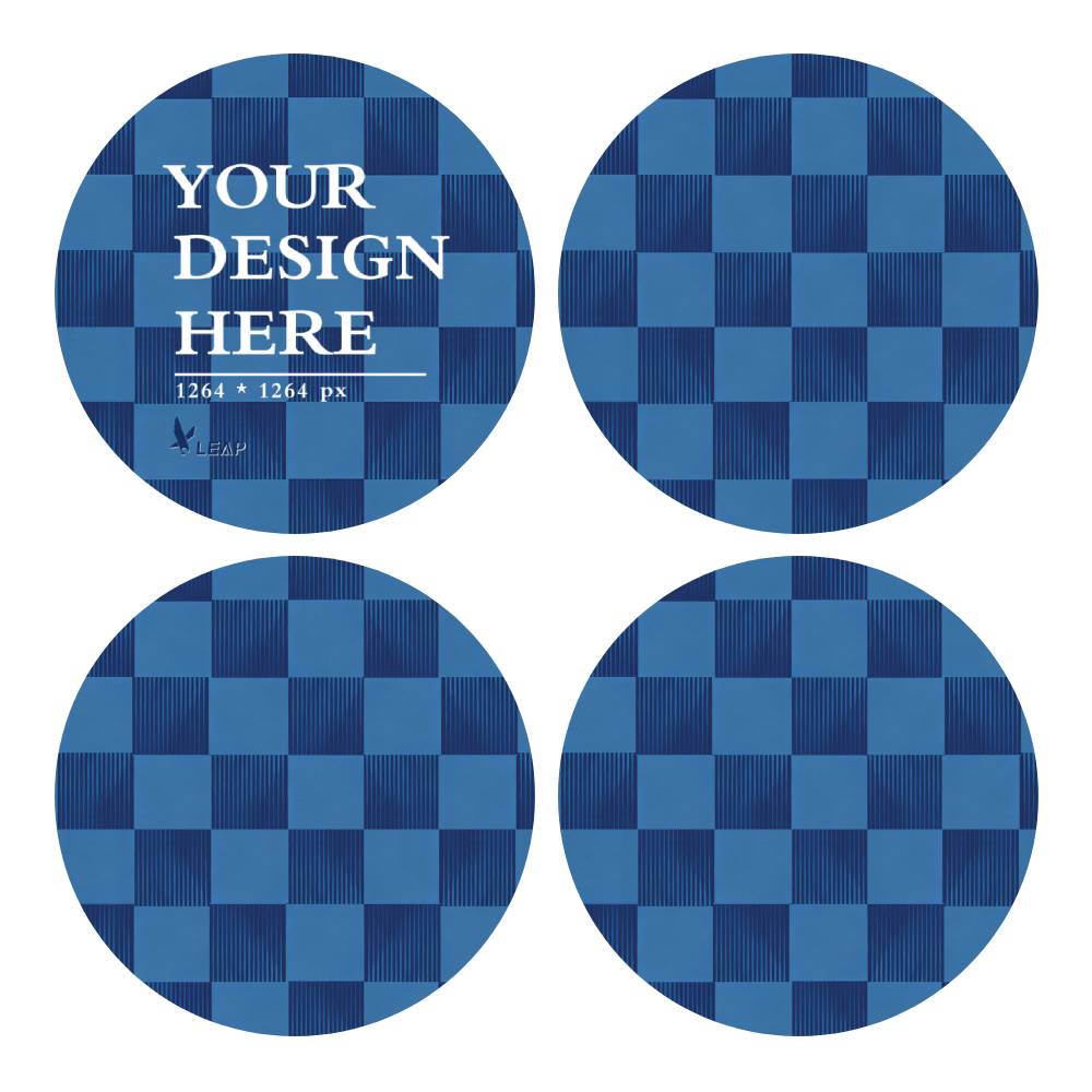 MDF Cork Coaster 4 Pcs