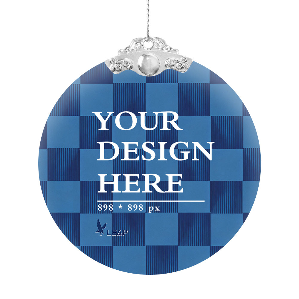 Round Glass Christmas Pendant