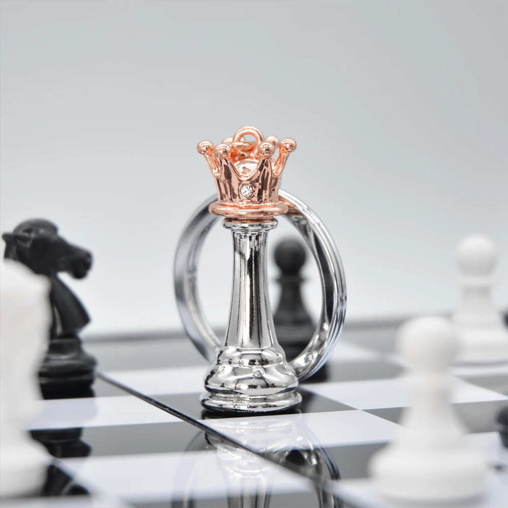 Crown Shaped Chess Keychain
