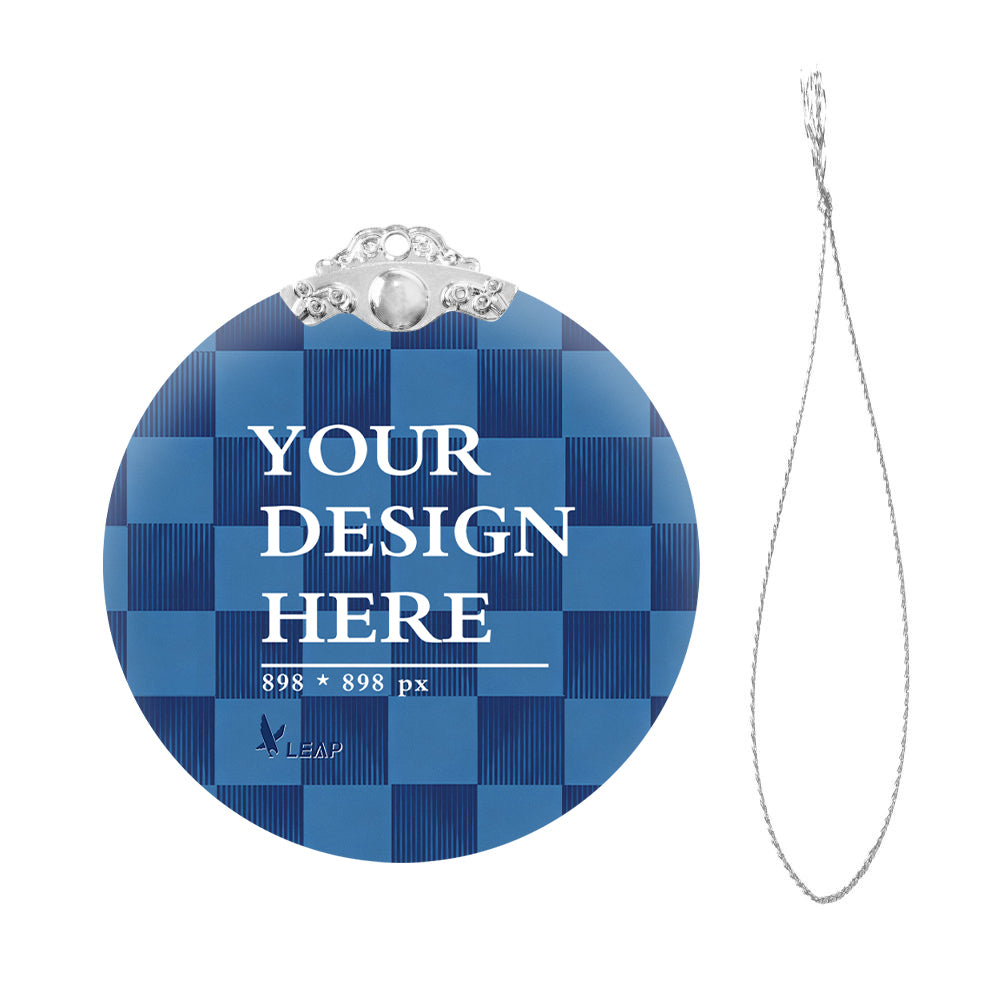 Round Glass Christmas Pendant