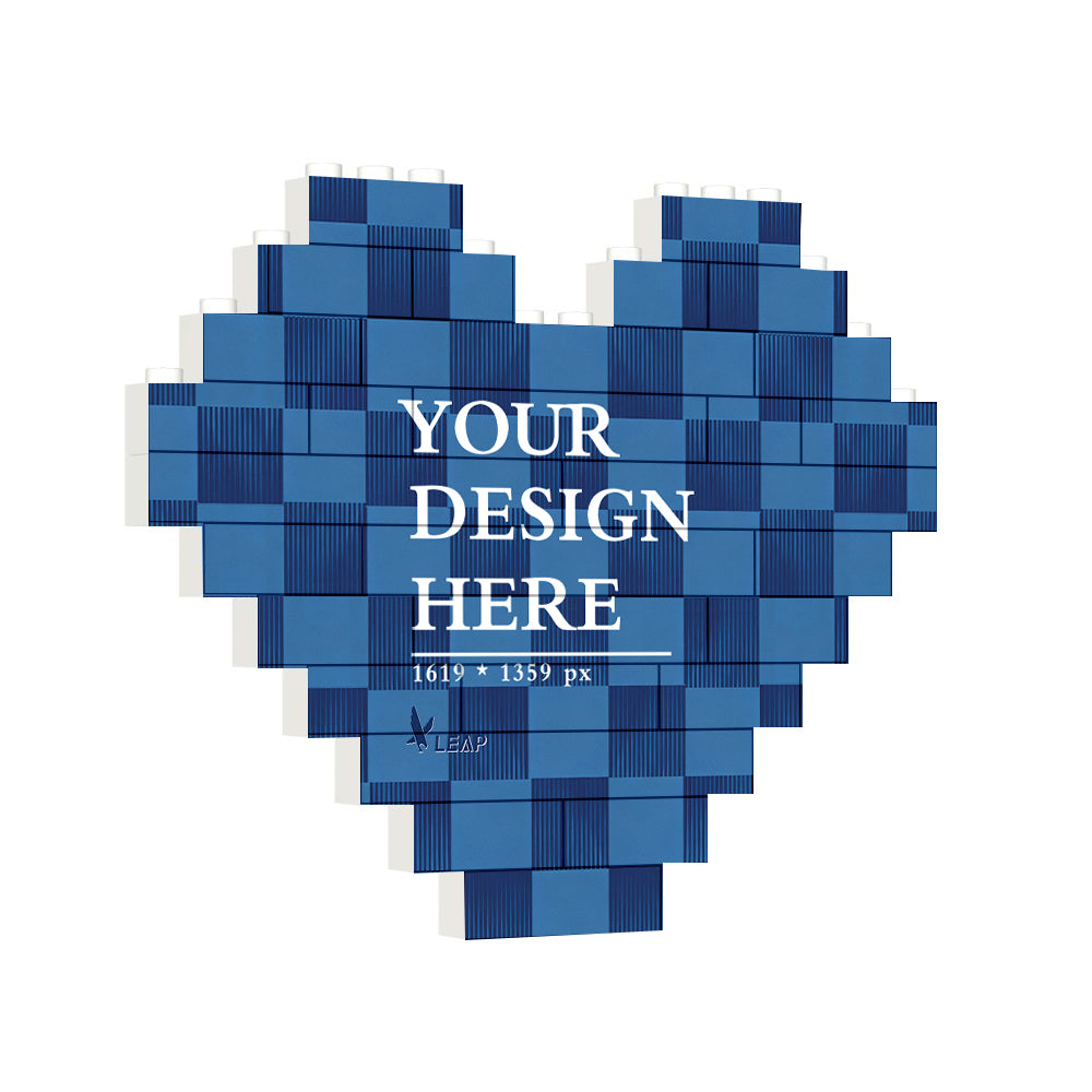 Building Brick Block Puzzle Heart Shaped