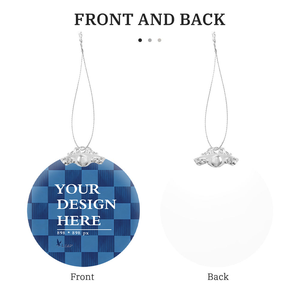 Round Glass Christmas Pendant