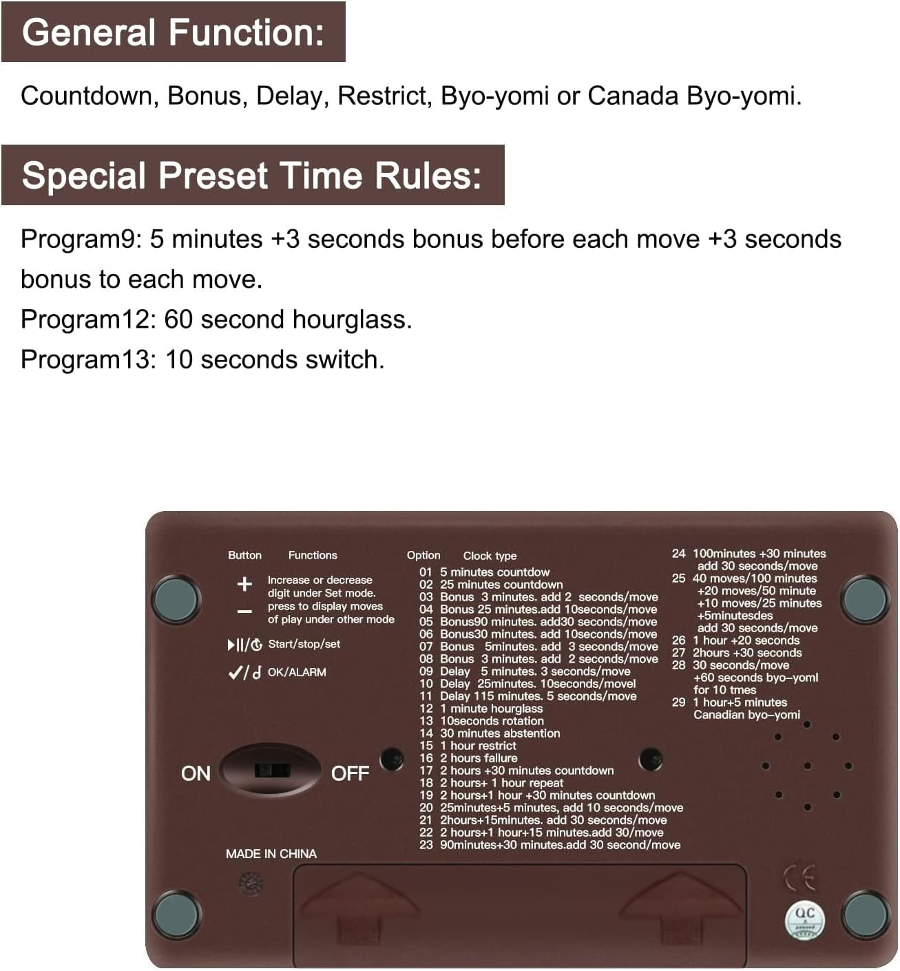 Digital Professional Chess Clock