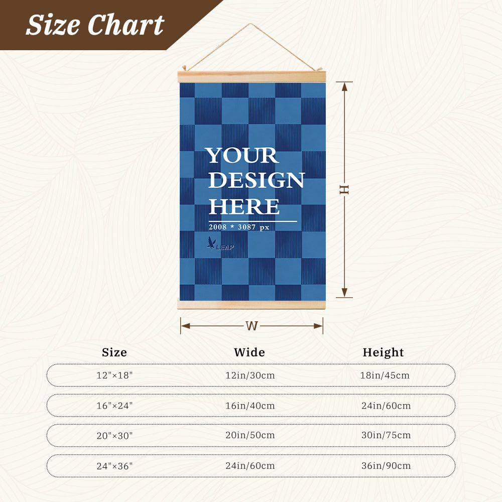 Wooden Shaft Hanging Poster