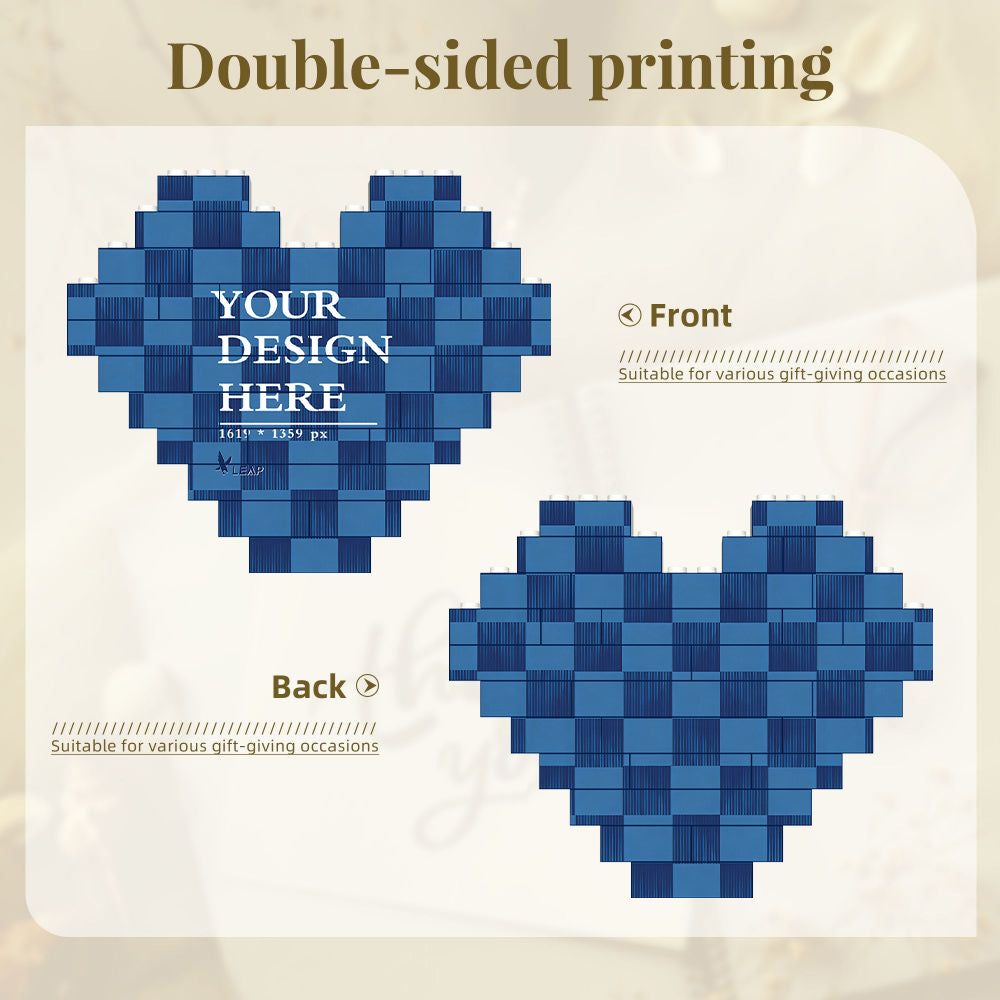 Building Brick Block Puzzle Heart Shaped