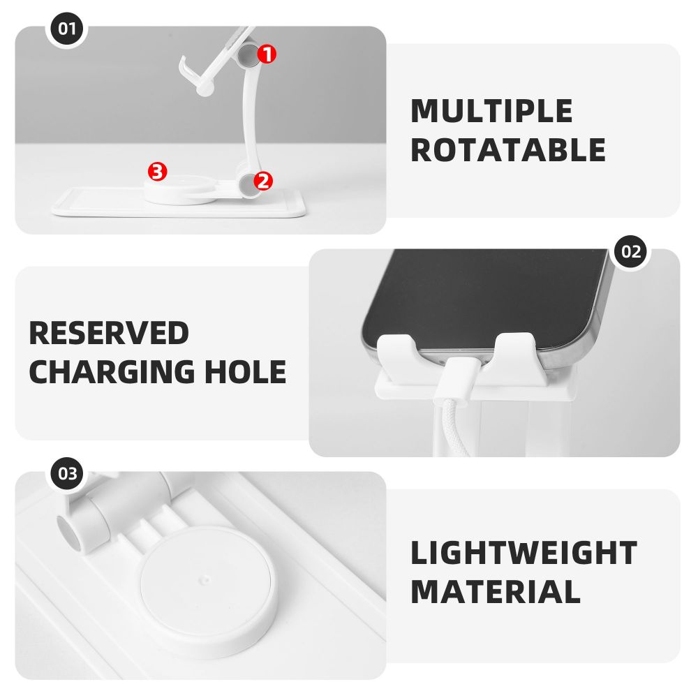 Square base Swivel phone stand