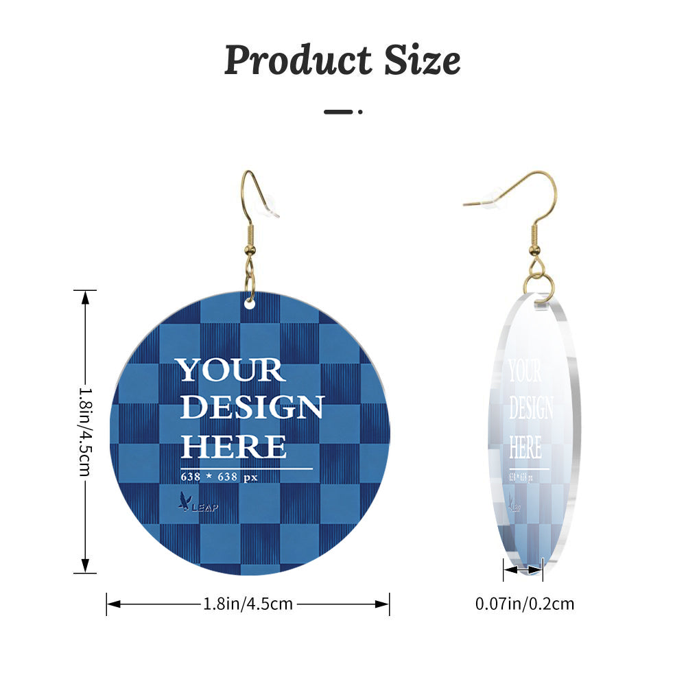 Round Acrylic Earrings