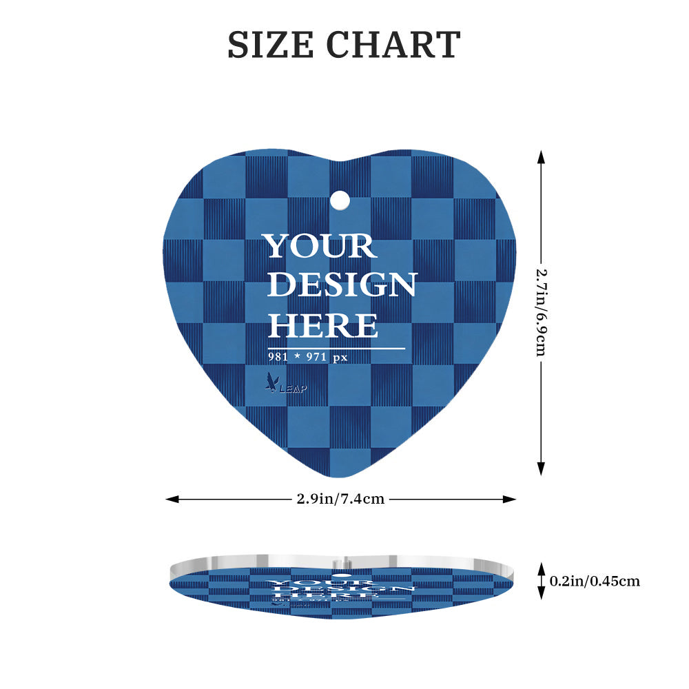 Acrylic Shaped Pendant (Love)