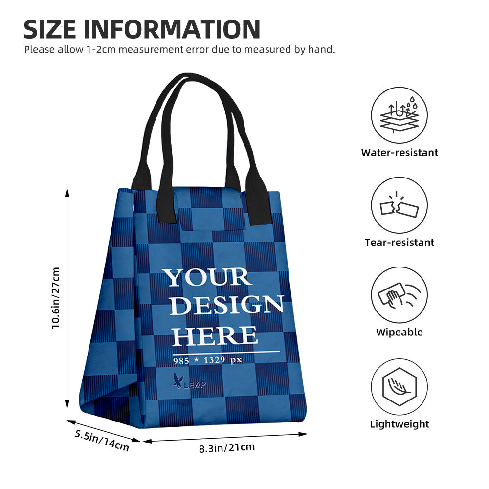 Paper Reusable Lunch Tote Bag