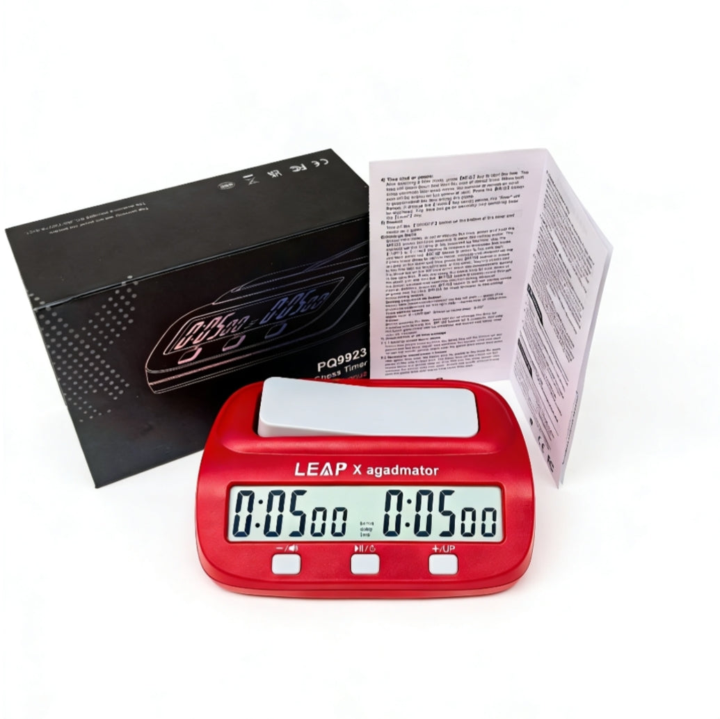 [Limited Edition] agadmator x LEAP Chess Clock - Professional Digital Chess Timer for Blitz & Bullet - Official Collaboration
