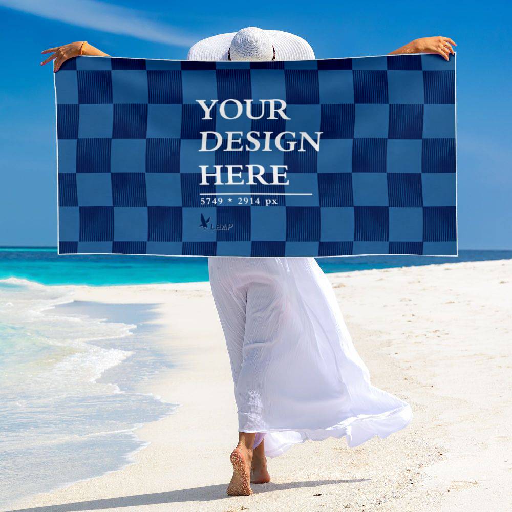 Peach Skin Velvet Beach Towel (horizontal style)