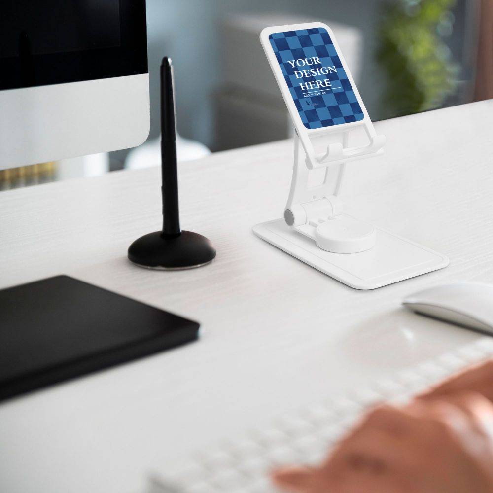 Square base Swivel phone stand