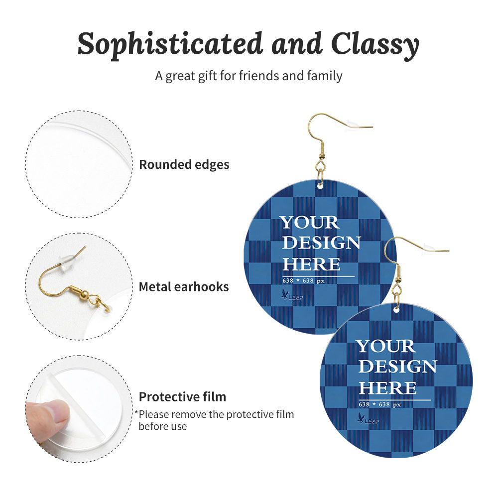 Round Acrylic Earrings