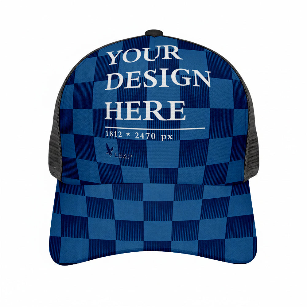 Curved brim mesh baseball cap