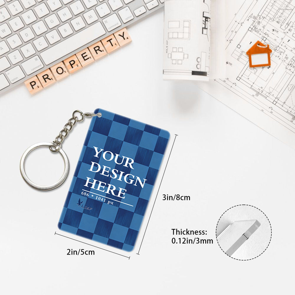 Rectangular Acrylic Keychain