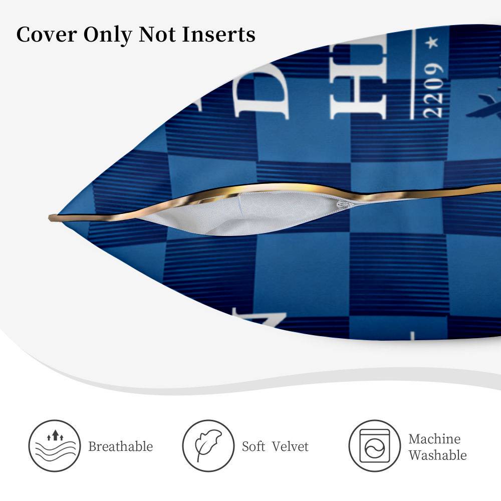 Velvet Throw Pillow Covers (Gold)