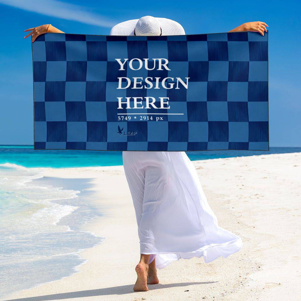 Peach Skin Velvet Beach Towel (horizontal style)