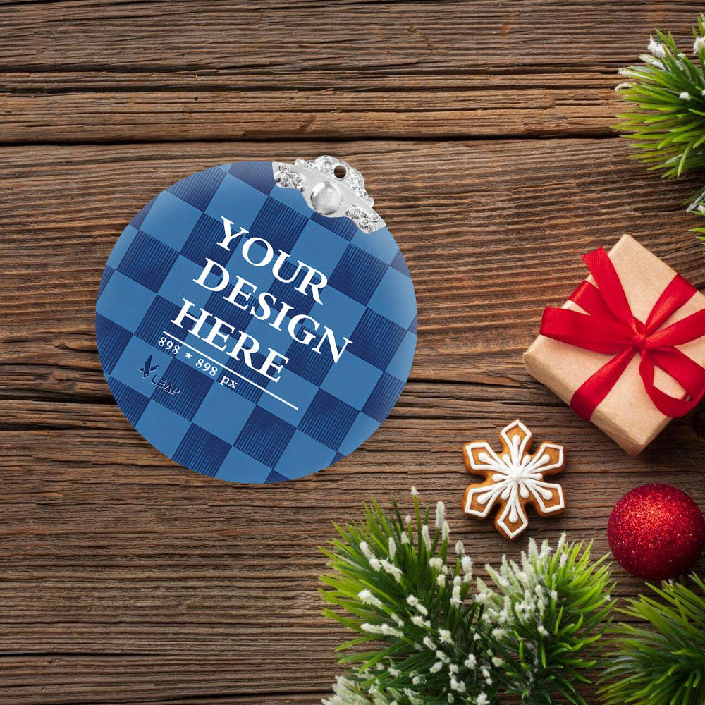 Round Glass Christmas Pendant