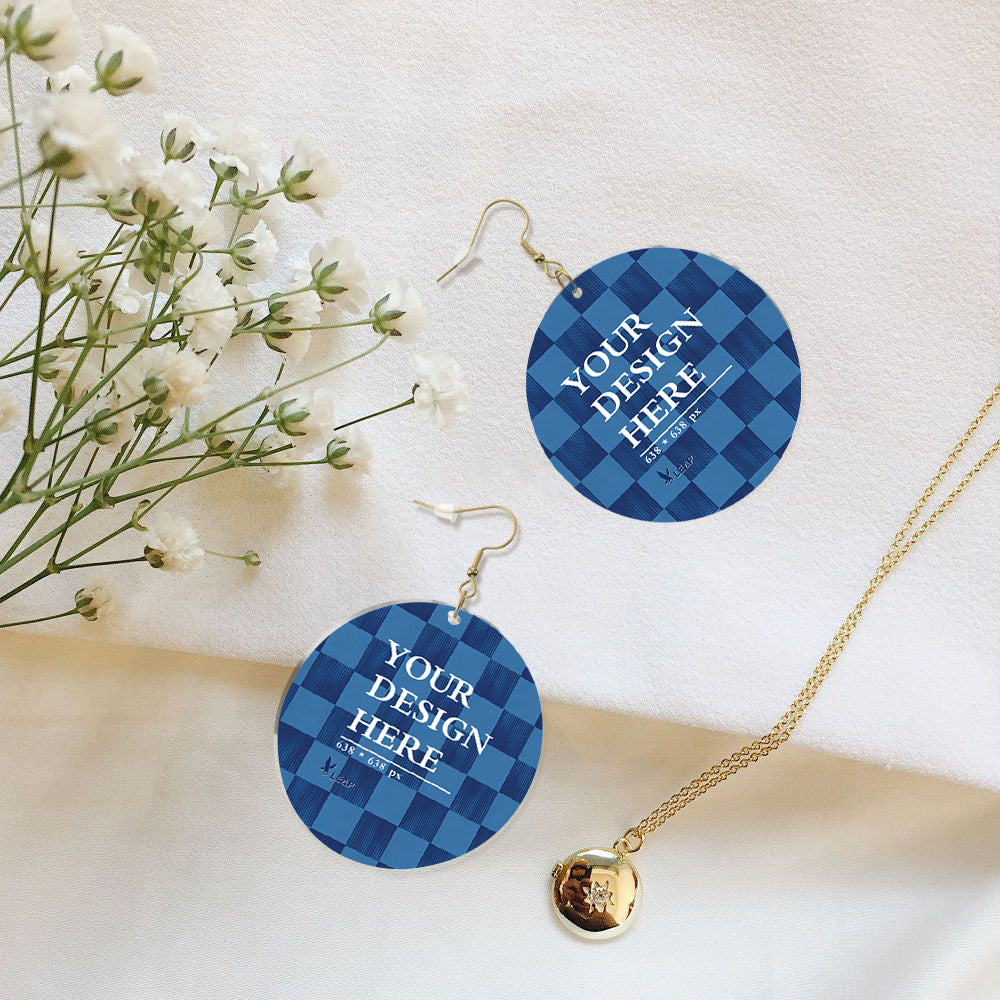 Round Acrylic Earrings