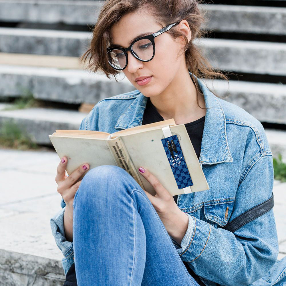Leather Pen Holder Bookmark