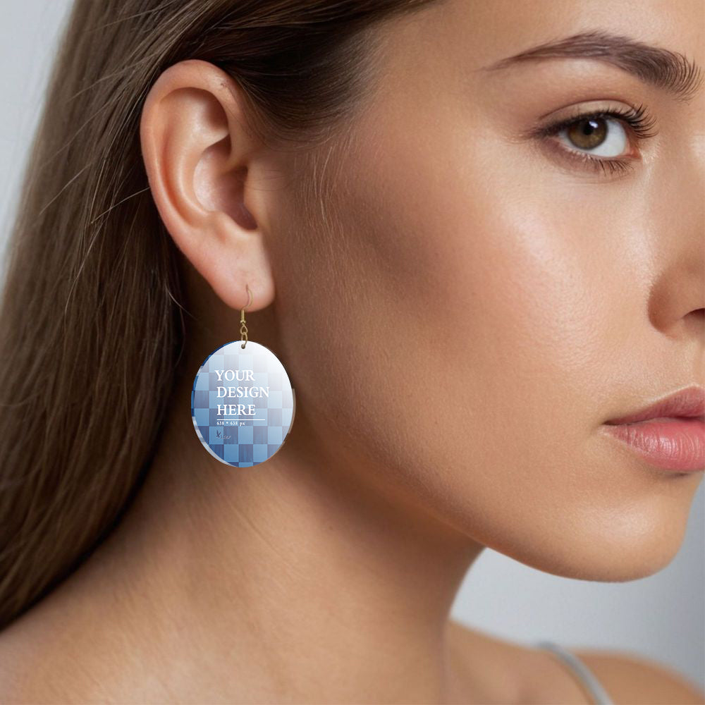 Round Acrylic Earrings