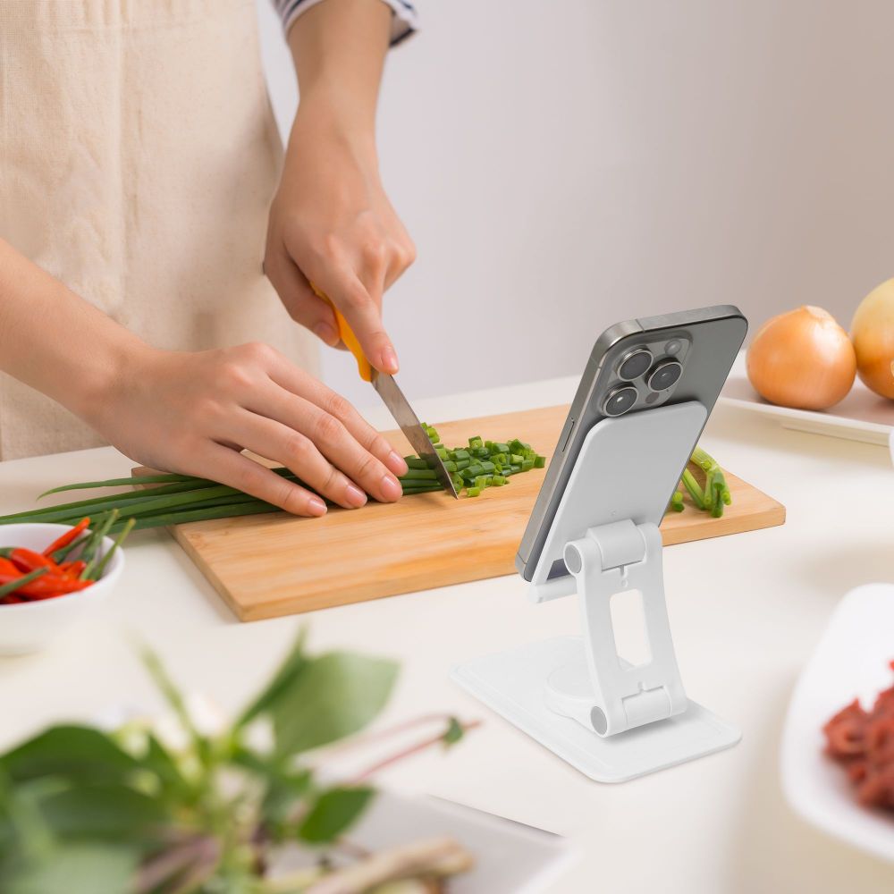 Square base Swivel phone stand