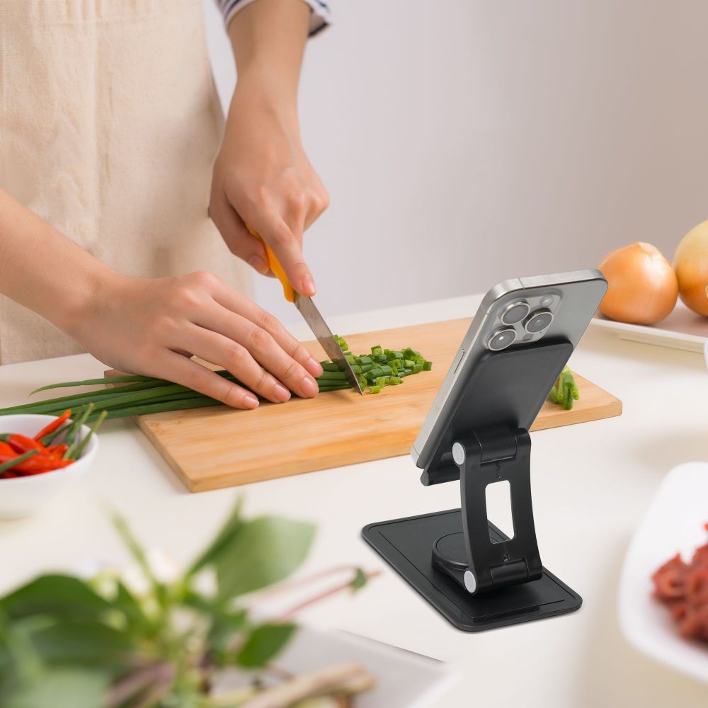 Square base Swivel phone stand