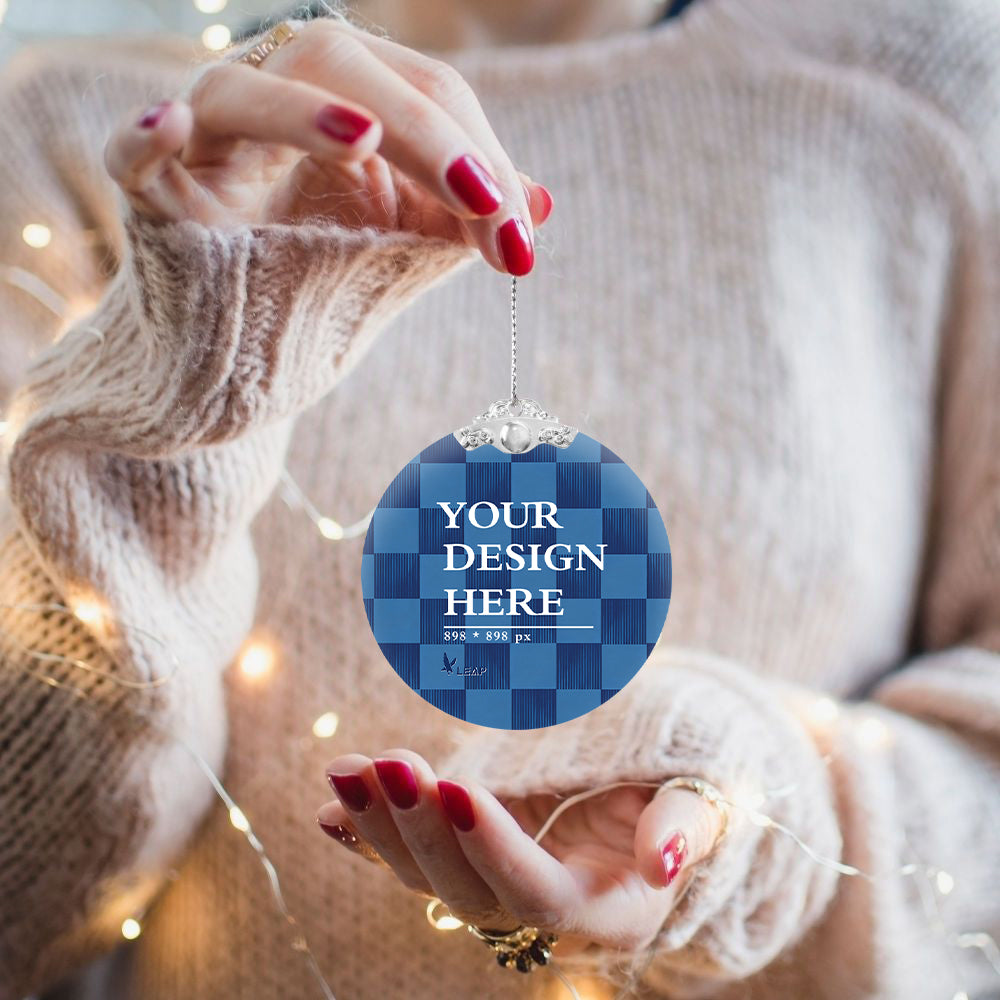 Round Glass Christmas Pendant