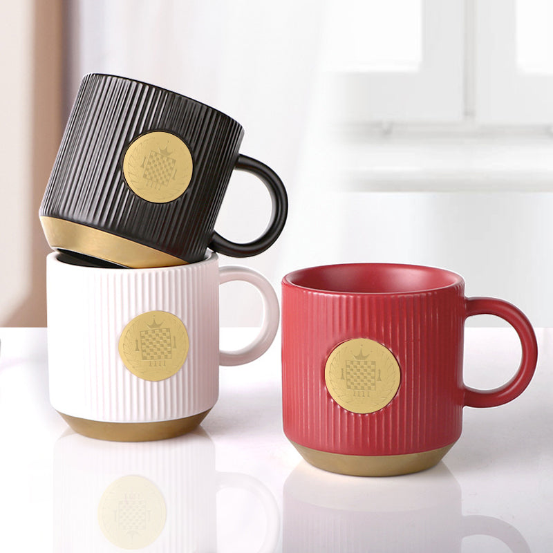 Chess Ceramic Mug (350ML) - Traditional Craftsmanship, Home-Use Coffee Mug
