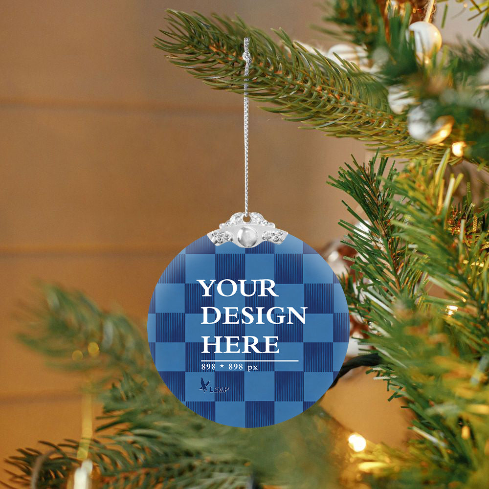 Round Glass Christmas Pendant