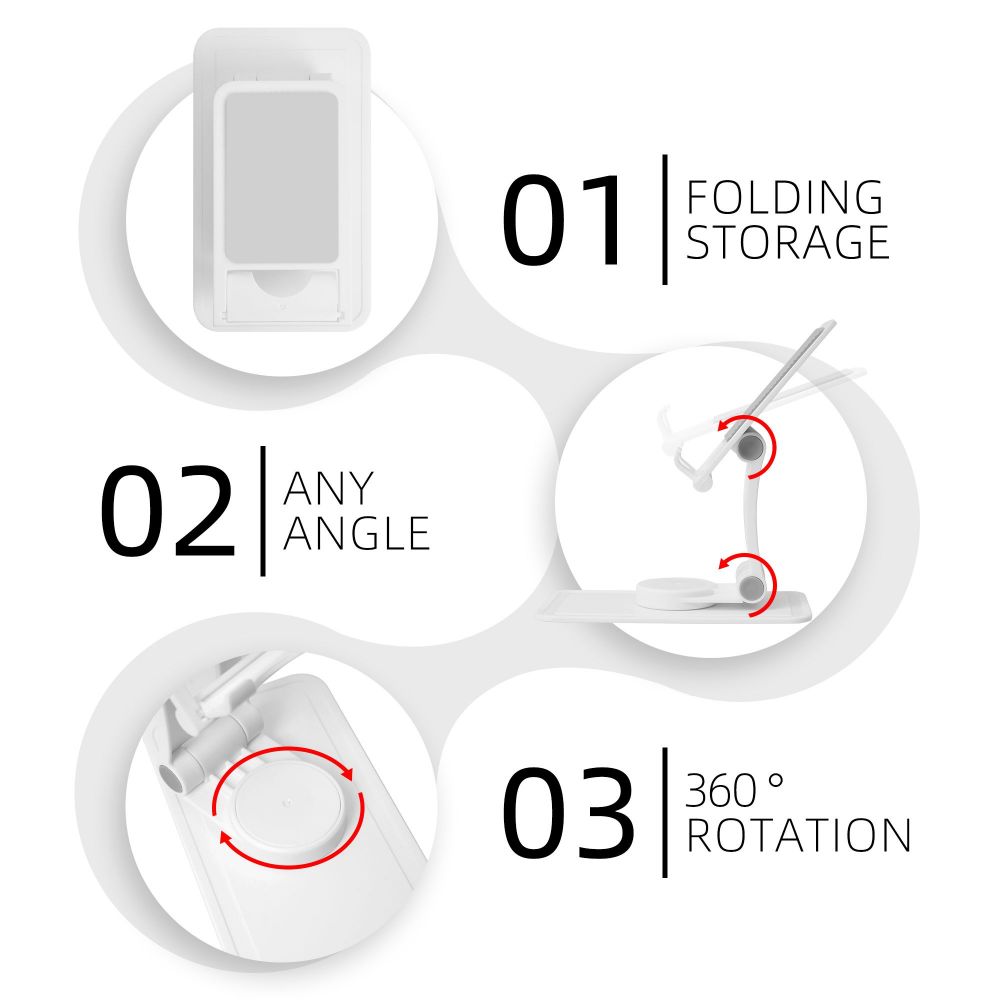 Square base Swivel phone stand