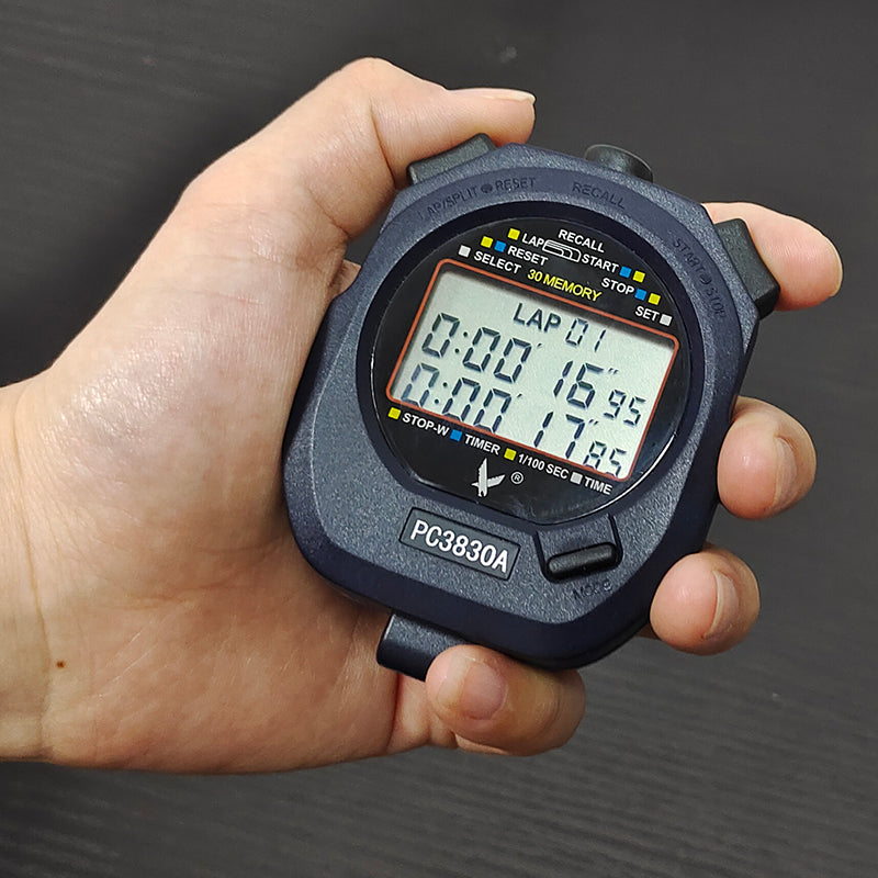 Sports Stopwatch Timer Lap Split Memory Digital Stopwatch PC3830A
