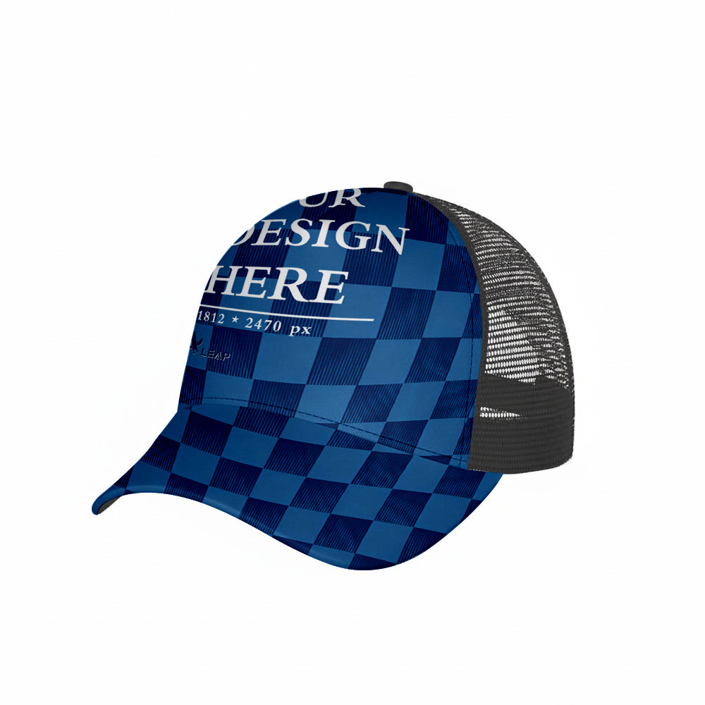 Curved brim mesh baseball cap