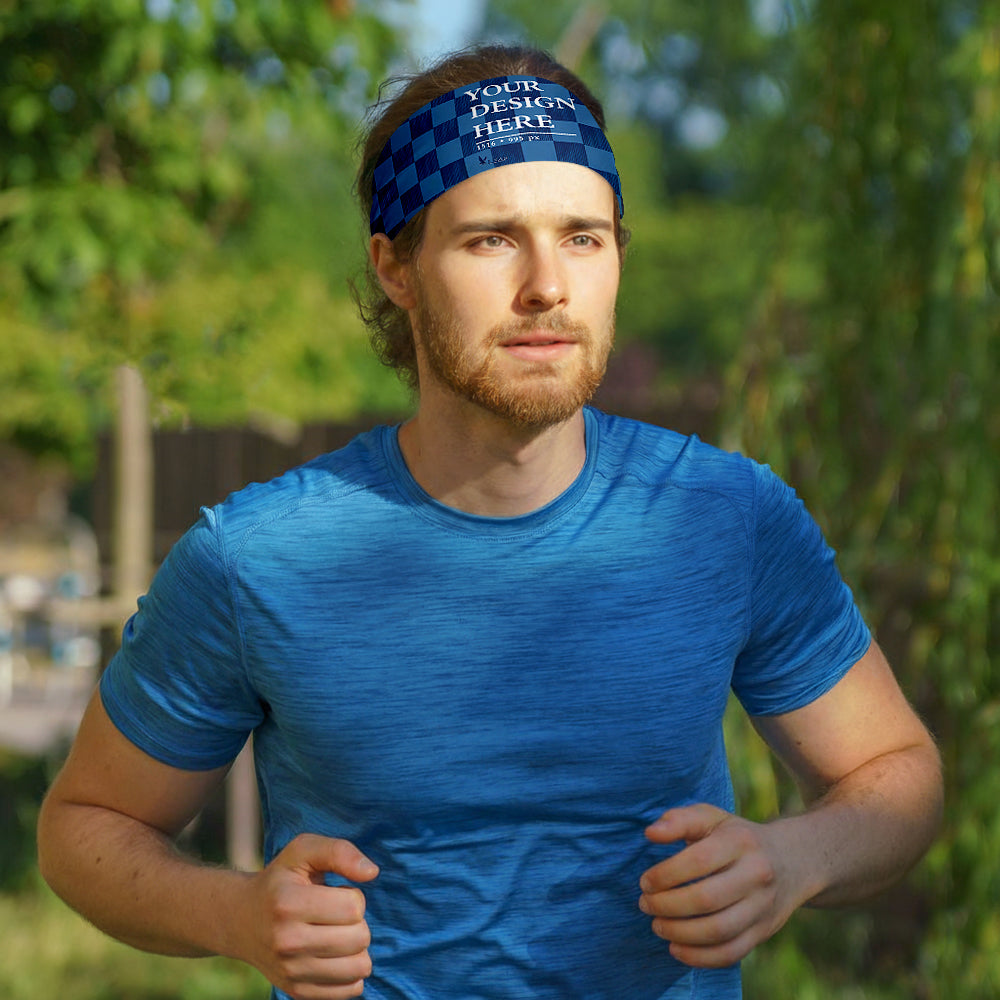 Elastic exercise headband