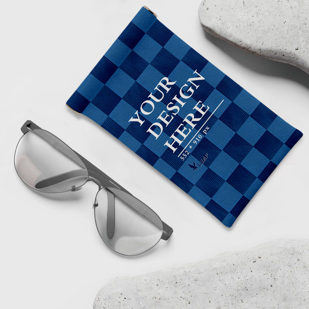 Portable Squeeze Top Leather Glasses Case