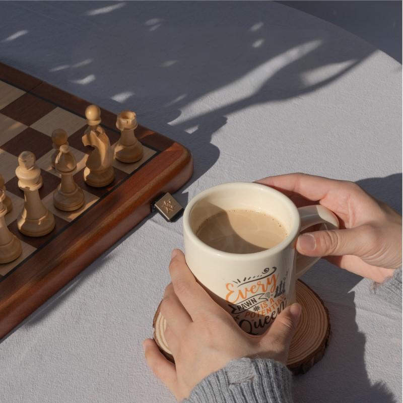 Chess-Themed Tableware - Creamy-Style Ceramic Mug