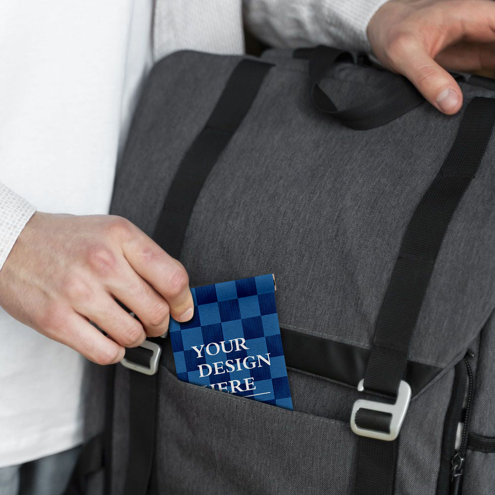 Portable Squeeze Top Leather Glasses Case