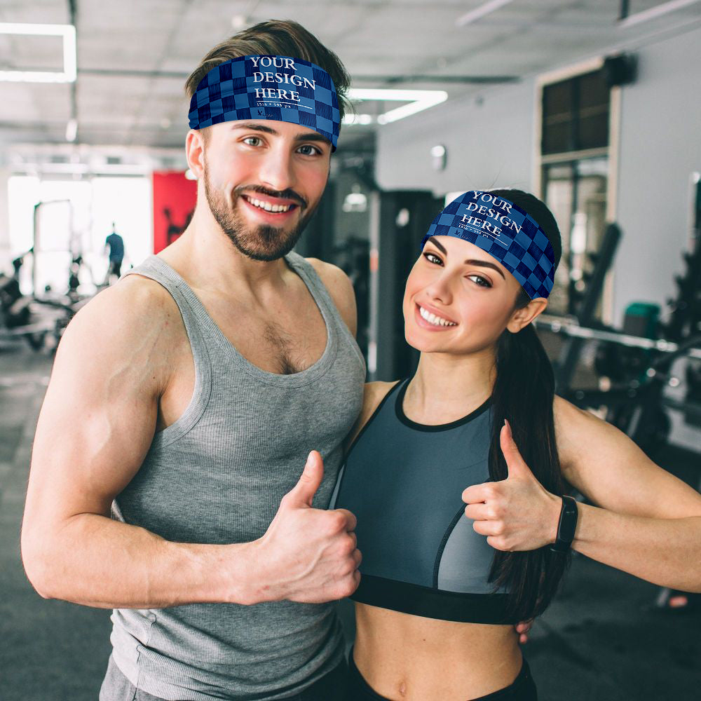 Elastic exercise headband