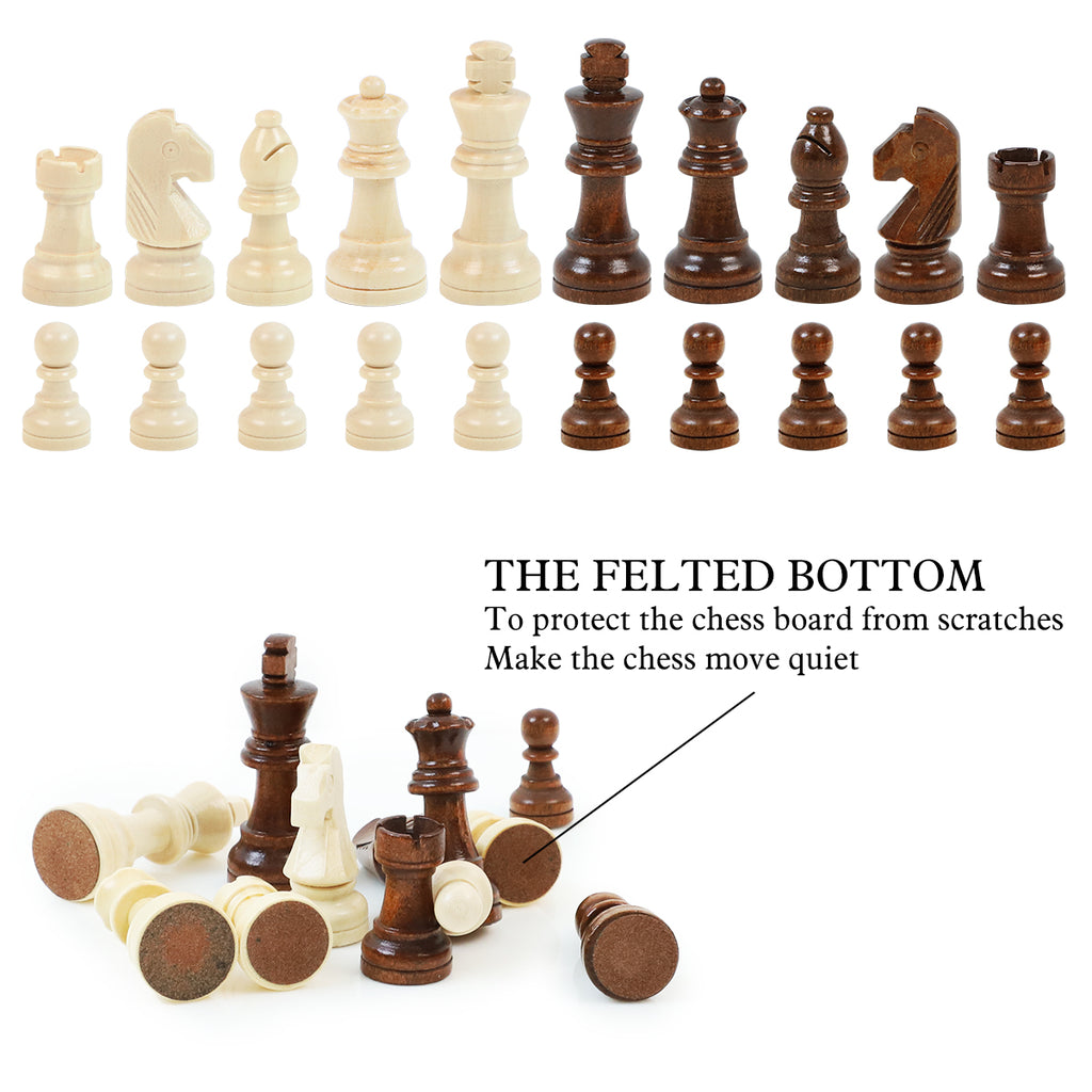 Masterpiece in Walnut: 13" Professional Magnetic Wooden Chess Set