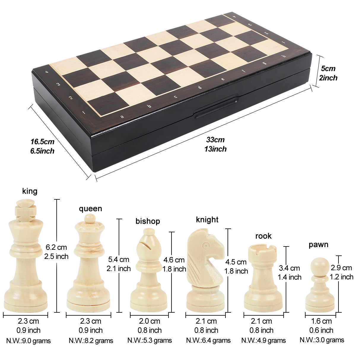Masterpiece in Walnut: 13" Professional Magnetic Wooden Chess Set