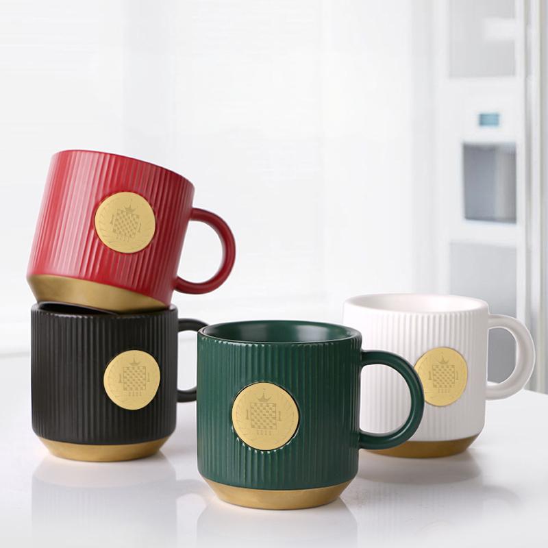 Chess Ceramic Mug (350ML) - Traditional Craftsmanship, Home-Use Coffee Mug