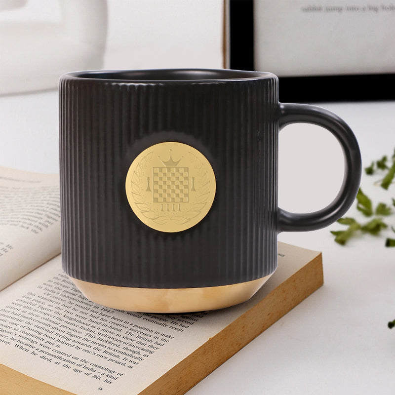 Chess Ceramic Mug (350ML) - Traditional Craftsmanship, Home-Use Coffee Mug
